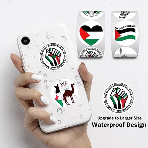 540Pcs Free Palestine Stickers Decal Palestinian Stickers Roll for Decoration Waterproof Vinyl Stickers for Phone, Laptops, Waterbottle, Cars, Bumper 1.58"×1.58" in Saudi Arabia