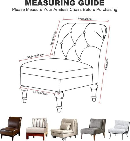 غطاء كرسي بدون ذراع من OKYUK، أغطية كراسي من قماش الجاكار الممتد، أغطية كراسي قابلة للإزالة وقابلة للغسل، أغطية كراسي بدون ذراع لكراسي مميزة لغرفة المعيشة، غطاء منزلق للكرسي (أخضر) in Kuwait