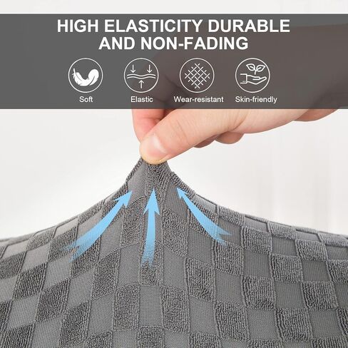 غطاء كرسي بدون ذراع من OKYUK، أغطية كراسي من قماش الجاكار الممتد، أغطية كراسي قابلة للإزالة وقابلة للغسل، أغطية كراسي بدون ذراع لكراسي مميزة لغرفة المعيشة، غطاء منزلق للكرسي (أخضر) in Kuwait