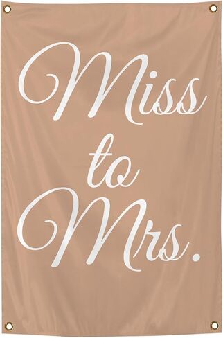 EmedZ Miss to Mrs Tapestry Room Aesthetics Tapestry 2x3 Feet Funny Poster Tapestry For Room Wall Decor Poster With Brass Grommets Room Decor,Outdoor,Gift in Saudi Arabia