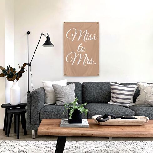 EmedZ Miss to Mrs Tapestry Room Aesthetics Tapestry 2x3 Feet Funny Poster Tapestry For Room Wall Decor Poster With Brass Grommets Room Decor,Outdoor,Gift in Saudi Arabia