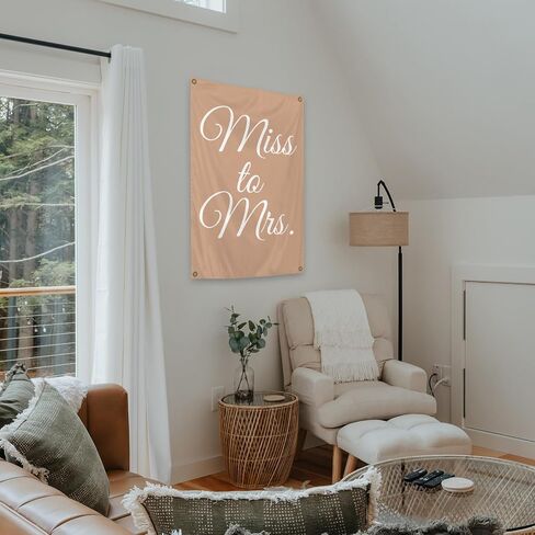 EmedZ Miss to Mrs Tapestry Room Aesthetics Tapestry 2x3 Feet Funny Poster Tapestry For Room Wall Decor Poster With Brass Grommets Room Decor,Outdoor,Gift in Saudi Arabia