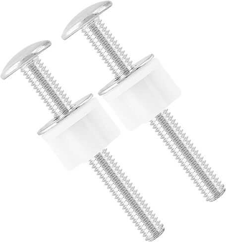 2pcs Universal Silver Toilet Seat Bolt, Stainless Steel Toilet Seat Bolts Screws Set Heavy Duty Toilet Seat Accessories Bathroom Replacement Parts with Nuts Washers Gaskets in Saudi Arabia