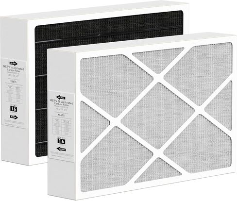 20x25x5 X6675 MERV 16 Furnace Filter Compatible with Lennox X6675 Healthy Climate Carbon Clean for Furnace HVAC System (Actual Size: 19.8 x 24.8 x 4.3 In), Part Number HCF20-16, Pack of 2 in Saudi Arabia