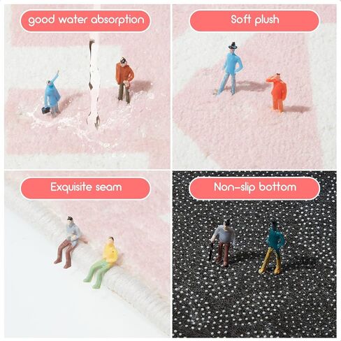 Boao Get Naked Bath Mat Pink Bathroom Rugs Cute Non Slip Bathroom Mats Absorbent Aesthetic Rug Funny Shower Bathroom Accessories Machine Washable Pink Bathroom Decor for Home Floor Tub, 32 x 20 Inch in Saudi Arabia