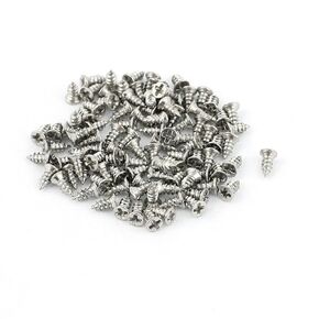 uxcell 100pcs M1.2 x 3mm Stainless Steel Phillips Flat Head Self-Taping Screws