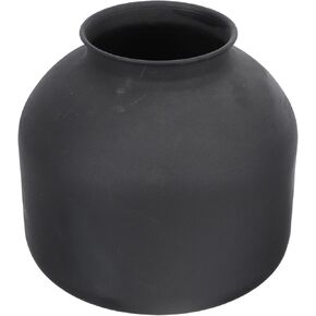 Iron Frosted Flower Arranging Vase Flower Container Holder Table Centerpieces Circle Vase for Office Wedding Decor Black
