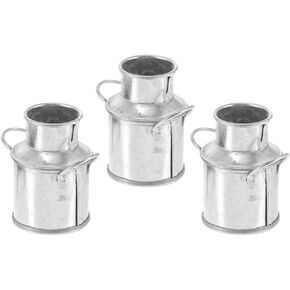 3pcs Milk Jug Tin Bucket Mini Vases for Centerpieces Miniature Gardening Bucket Mini House Accessories Miniature Ornament Mini Flower Bucket Mini Bucket Miniature House Accessories