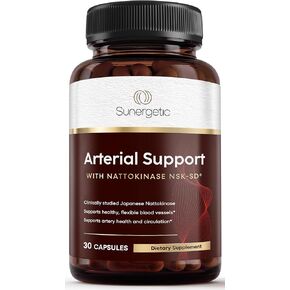 مكمل Nattokinase المتميز لدعم الشرايين - Nattokinase 2000 FU (NSK-SD) بيكنوغينول والرمان والبنجر - 100 مجم Nattokinase لصحة الشرايين والدورة الدموية والقلب والأوعية الدموية - 30 كبسولة in Kuwait