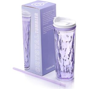 Cupture Crystal Click & Seal Shake Tumbler Cup for Hot or Cold Drinks - 22 oz (Pink Rose)