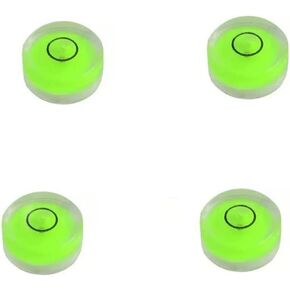 Plastic Circular Vial Spirit SmallBubble Level Rv bubble leveler Picture Hanging Level Tool for 3D Printer Camera Tripods, Ø15x8mm, 30′/2mm, 4 Pics