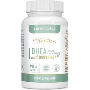 DHEA 50mg | Support Hormone Balance and Energy | 3-Month Supply | Healthy Aging Support Supplement for Women and Men | Gluten-Free, Vegetarian, Non-GMO, Third-Party Tested | 90 Capsules Per Bottle