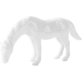 WINOMO Ceramic Horse Statue White Porcelain Horse Sculpture Home Decor (Random Style)