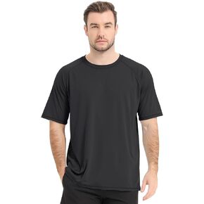 Sun Protection T-shirts Short Sleeve Athletic Shirts for Men Quick Dry UPF 50+ Workout for Running Fishing Hiking