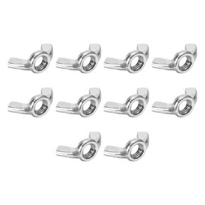 uxcell 1/2"-12 Wing Nuts, Carbon Steel Zinc Plated Fasteners Parts Hurrican Screws Hand Twist Tighten Ear Butterfly Nut, 10pcs