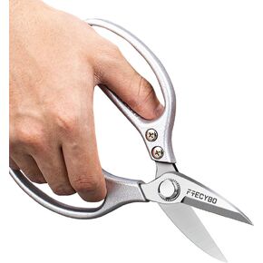 Leather Scissors, All metal Scissors, Heavy Duty Scissors Short Blades Effortless Cutting - Large Comfortable Shears for Crafting, Sewing Fabric, Leather, Cotton, Cloth