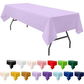 3-Pack Premium Plastic Black Tablecloth Disposable 54 x 108 Inch. Rectangle Table Cover Party Table Cloths for Birthday Baptism Christening BBQ Picnic Banquet Fits up to 8 ft Tables
