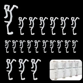 20pcs Valance Clips for Window Blinds,2-1/2 inch Clear Plastic Valance Retainer Holder