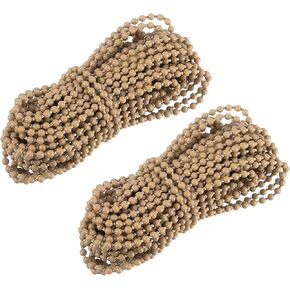 uxcell 2Pcs 5 Meters (5.47 Yards) Roller Blind Bead Chain Cord POM Blinds Pull Bead Chain Accessories Ball Beaded Chain for Vertical Roller Blinds Window Plastic Shutter, Black