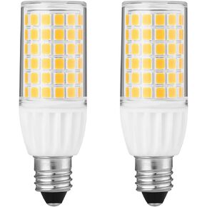 2-Pack T4 JD 5W E11 LED Bulbs Dimmable,/No Flicker CRI 85+, UL Certification / Mini-Candelabra Base Light Bulb/ for Ceiling Fans, Chandeliers,Pendants, Table Lamps, Cabinet Lighting (Daylight White)