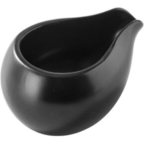 Yardwe Porcelain Sauce Gravy Boat Pitcher Mini Ceramic Creamer Cup Black Gravey Pourer Dish Coffee Milk Creamer Pitcher Sauce Jug Dipping Bowls Brown