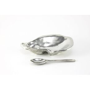 Pewter Oyster Shell Salt Cellar