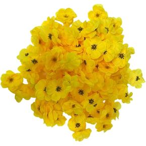 100 pcs Artificial Silk Cherry Blossom Flower Heads Spring Fake Plum Blossom Peach Blossom,Vase Fillers,Corsages for Wedding Decor,Nursery Wall,Archway Decor Wreath Garland Cake Ornaments (Pink)
