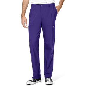 Men's Flat Front Cargo Scrub Pant, Grape, 3XL