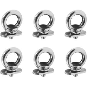 Kayak Tie Down Eyelet,304 Stainless Steel Kayak Track Mount Tie Down,Heavy Duty Eyelet Rail for Kayaking,Yachts,Sailboats,RV Rail Rings,Canoe