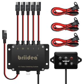 Power Panel Switching System, Briidea Plug-and-Play SAE Power Switching System, Waterproof IP67, Suitable for Ships Kayaks ATV or UTV