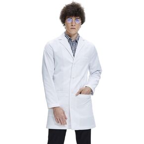 Tailored Lab Coat for Men, Button Closing, 38 Inch Length, White in Saudi Arabia