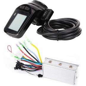Alomejor Electric Bike Motor Controller 24V 36V 48V 60V Scooter Brushless Controller Thumb Throttle LCD Panel