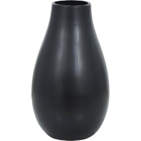 Deco 79 Ceramic Decorative Vase Minimalistic Floor Centerpiece Vase, Flower Vase for Home Decoration 16" x 16" x 28", Black