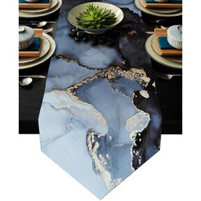 مفرش طاولة أسود أبيض رمادي وأحمر نمط خط هندسي غير قابل للانزلاق مقاوم للحرارة من البوليستر مفرش طاولة لحفلات العائلة والعشاء وطاولة المطبخ والعطلات ديكور المنزل 13*70 بوصة in Kuwait