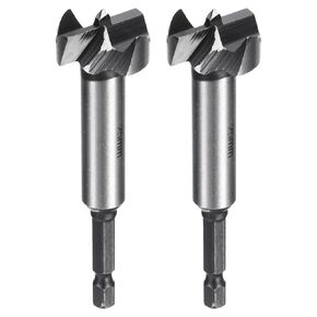 HARFINGTON 2pcs Forstner Drill Bit 13/16"(20mm) Carbon Steel Single Tooth Flat Wing Wood Drilling Forstner Bit Hinge Cutter with 1/4" Hex Shank for Hardwood Softwood Plywood Woodworking