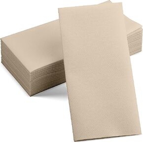 50-Pack Disposable Linen-Feel Amethyst Napkins, 12" x 17" Cloth-Like Paper Dinner Napkins For Wedding, Bathroom, Party Or Event