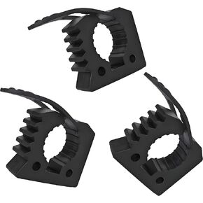 Rubber Clamp Mounting Kit,Quick-Release Rubber Clamp Fits 1-1/7" -1-3/7" Diameter,Use by trailers,work vehicles,off road trucks 4x4s,ATVs,RVs,boats,ships,or any wall (5P-Black)