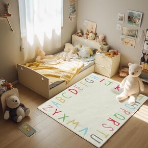 SHIPKEY 5x7 Feet Living room Rugs, Cartoon Alphabet Nursery Rug for Bedroom, Extra Large Dorm Rug for Children (150x210 cm) in Saudi Arabia