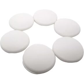 Small Door Stopper Wall Protector (1.57 InchesWhite) 6 PCS - Bumpers for Glass, Wallpaper, Tiles, Ceramic, Marble & Wood, Strong Adhesive - Guards