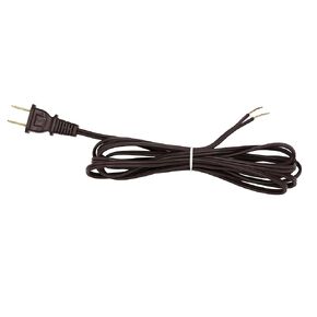 Creative Hobbies Brown Lamp Cord, 12 Foot Long, Replacement Lamp Cord Lamp Repair Part, 18/2 SPT-1 Wire, UL Listed (1)