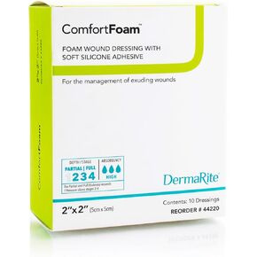 Dermarite Industries Comfort Foam, 2"x2", 10 Count