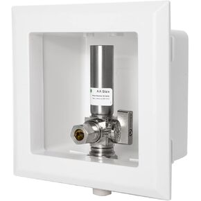 EFIELD Sweat Pre-assembled Dishwasher Outlet Box, 1/2-Inch MIP Inlet with Installed 1/4-Turn Stop Angle Valve With Stainless Steel Water Hammer Arrestor