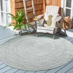 Superior Reversible Braided Indoor/Outdoor Area Rug, 2' x 8', Brick-White