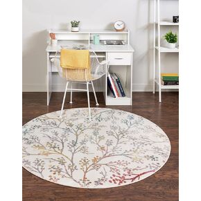 Unique Loom Blossom Collection Area Rug - Yoshino (2' x 3' 1" Rectangle, Blue/ Green)