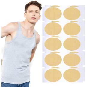 ZJchao Men Nipple Cover, 50 Pairs Men Nipple Tape Nipple Cover Nipple Guard Self Adhesive Bandage Anti-Chafing Nipple Cover Sets Nipple Stickers for Runners Sports Nip Protectors Beige