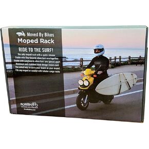 MBB Moped Surfboard Racks, by Moved By Bikes, Compatible with Mopeds or Electric Bikes with Tubular Cargo Racks, Longboards Shortboards SUP