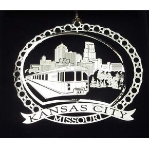 Kansas City Missouri Brass Christmas ORNAMENT Souvenir Gift