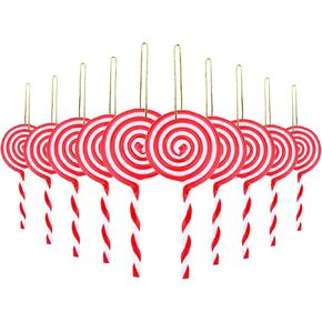 10 قطع عيد الميلاد مصاصة زخرفة شجرة عيد الميلاد زخرفة الأبيض والأحمر عيد الميلاد عيد الميلاد زينة عيد الحب in Kuwait