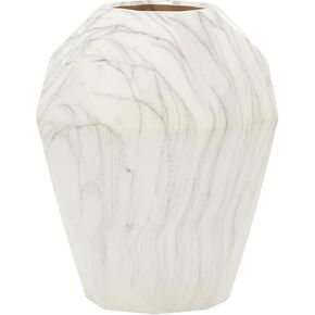 Deco 79 Contemporary Stoneware Vase, SMALL SIZE, White