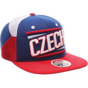 Zephyr Country Flag Soccer Victory Snapback Cap - Flat Bill, Adjustable Baseball Hat (Czech Republic) in Saudi Arabia